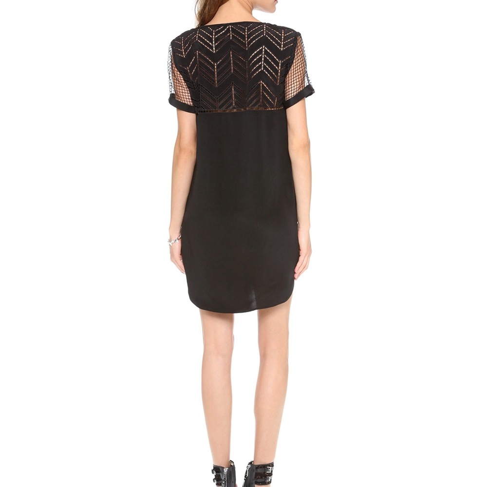 NEVER WORN Rebecca Minkoff Women's Lorelei Silk Shift Dress Small Black Mini - Picture 2 of 9